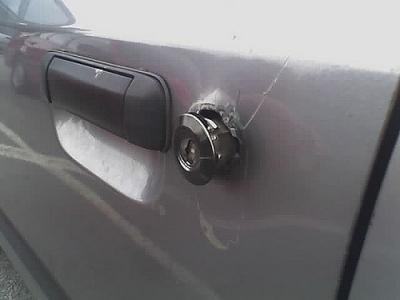 car door damaged